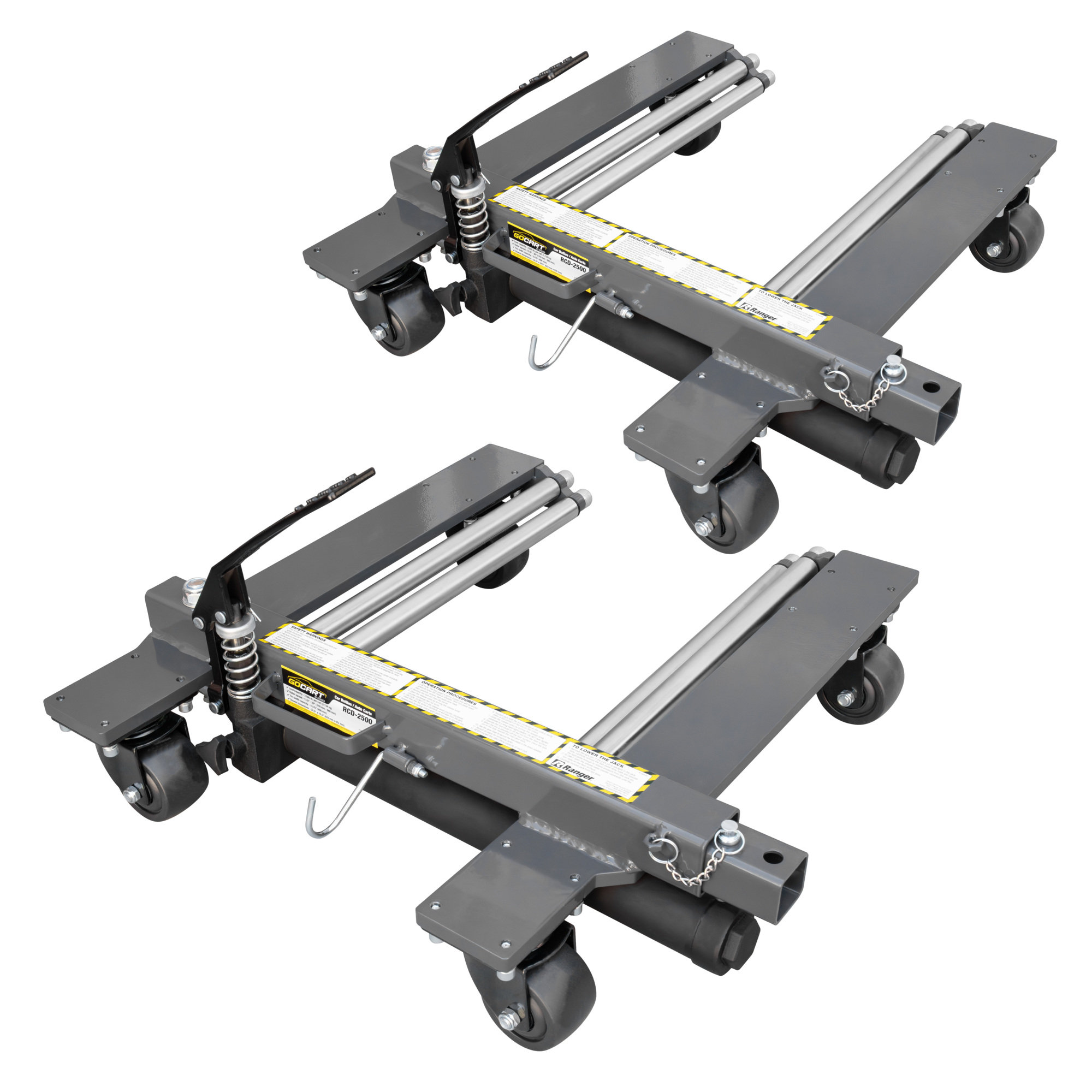 Ranger, 2500lb Capacity GoCart Mobile Wheel Jack Dollies, Capacity 2500 lb, Model# RCD-2500